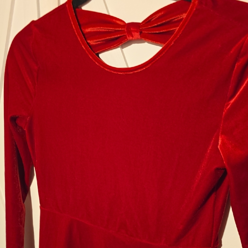 New Elegant Red Velvet Dress